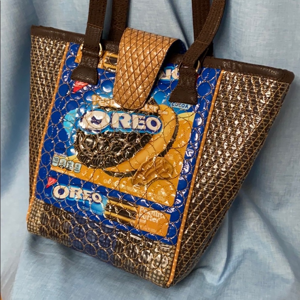 Oreos themed Custom designed handmade tote bag - Picture 2 of 9